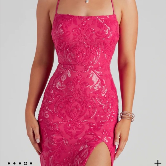 Rowena Sequin Mermaid Prom Dress in Fuchsia - Picture 11 of 11